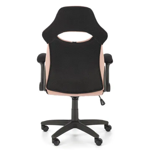 Różowy fotel tapicerowany do biurka Hartix