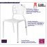Fotografia Białe minimalistyczne krzesło z ażurowym oparciem - Timmi z kategorii Krzesła do salonu