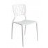 Zdjęcie produktu Białe minimalistyczne krzesło z ażurowym oparciem - Timmi.