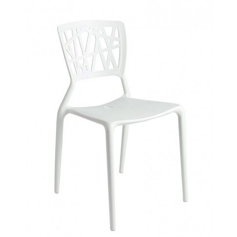 Zdjęcie produktu Białe krzesło ażurowe - Timmi.