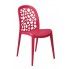 Zdjęcie produktu Krzesło z ażurowym oparciem Elia - czerwone.