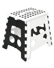 Czarno-biały składany stołek do kuchni - Sefro 4X