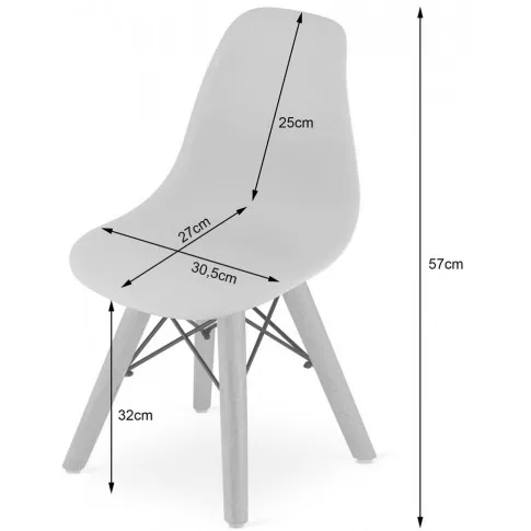 wymiary krzesła z zestawu krzeseł dziecięcych suzi