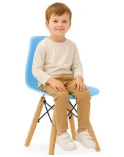 Błękitne krzesło do pokoju dziecięcego - Hilva 3X w sklepie Edinos.pl