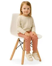 Białe krzesło skandynawskie do pokoju dziecięcego - Hilva 3X w sklepie Edinos.pl