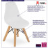 infografika zestawu 4 szt krzeseł dziecięcych w kolorze białym suzi