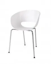 Designerskie białe krzesło - Malto w sklepie Edinos.pl