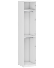 Biały korpus szafy z dwoma drążkami 50 cm - Wax 6X w sklepie Edinos.pl