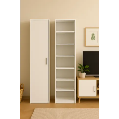 Biały korpus szafy z półkami 50 cm   Jonix 8X