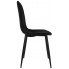 4x czarne aksamitne krzesło do salonu jadalni rosato