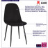 Infografika kompletu 4 sztuk welurowych krzeseł w kolorze czarnym rosato