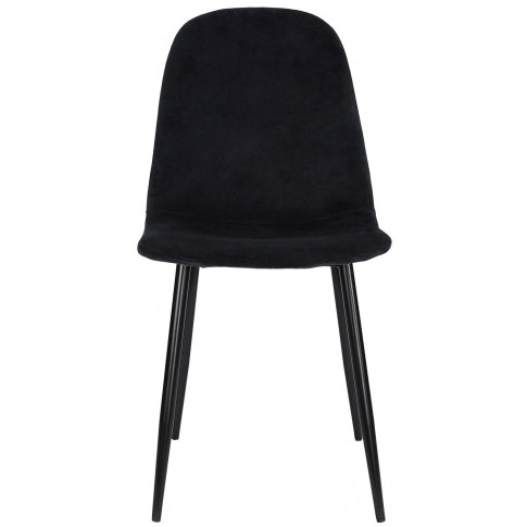 zestaw 4 sztuk czarnych welurowych krzeseł do jadalni rostato