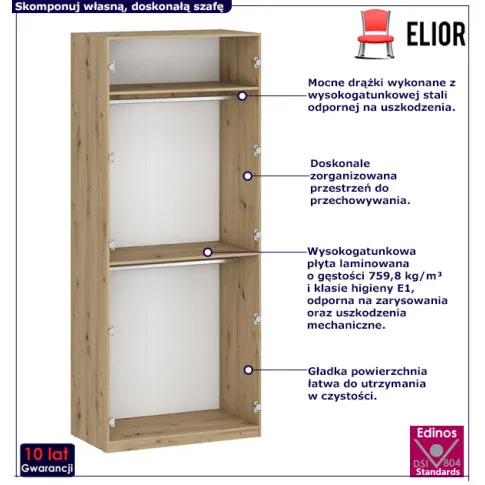 Korpus szafy Wax 9X dąb artisan