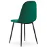 komplet zielonych aksamitnych krzeseł metalowych paleo