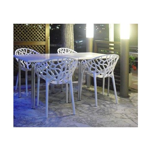 Zdjęcie krzesło Giato białe na taras - sklep Edinos.pl