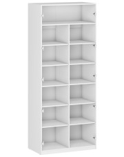 Biały korpus szafy z półkami 100 cm - Wax 11X w sklepie Edinos.pl