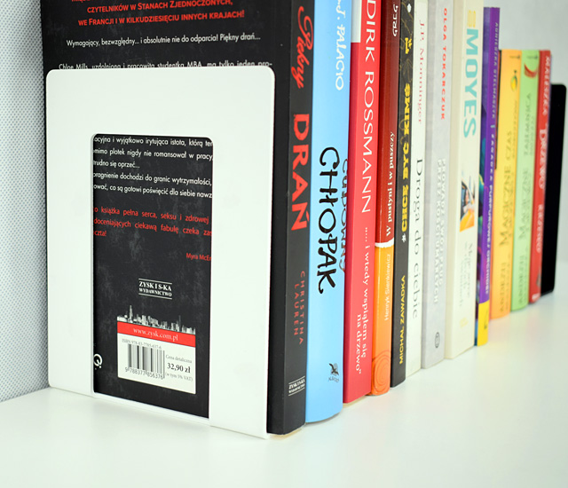 Metalowa podpórka na książki Urax kolor biały