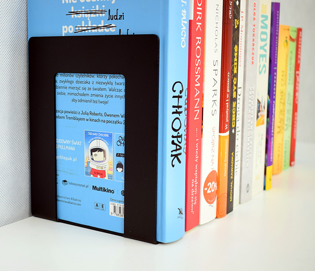 Metalowa podpórka na książki Urax kolor czarny