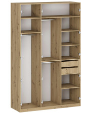 Korpus szafy z półkami i drążkami 150 cm - Wax 12X w sklepie Edinos.pl