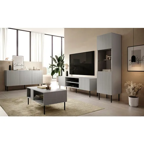 Szara podluzna komoda na nozkach Arhi 3X