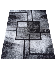 Szary dywan w kwadratowe wzory - Hefi 7X w sklepie Edinos.pl