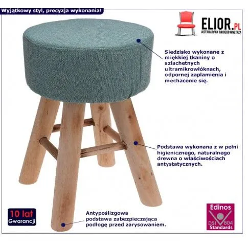 Fotografia Taboret Bezi - zielony z kategorii Taborety