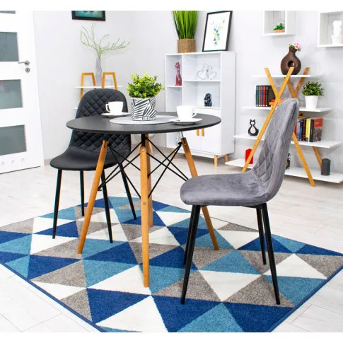 wizualizacja 4 sztuk krzeseł tapicerowanych do salonu Paleo