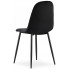 4x czarne welwetowe krzeslo kuchenne metalowe paleo