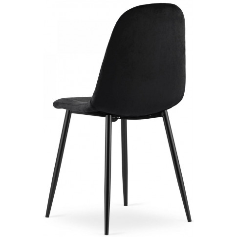 4x czarne welwetowe krzeslo kuchenne metalowe paleo