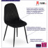 infografika kompletu 4 czarnych aksamitnych krzesel paleo