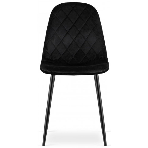 zestaw 4 czarnych eleganckich krzesel do jadalni paleo