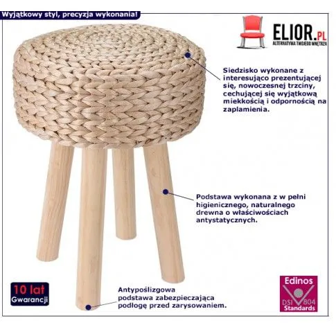 Fotografia Taboret Erda - naturalny z kategorii Taborety