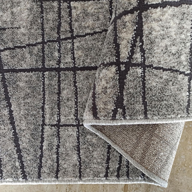 Szary nowoczesny dywan Moku 4X