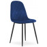 Granatowe welurowe krzesło kuchenne - Paleo 3X