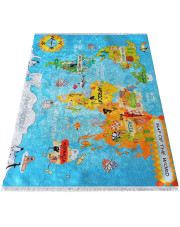 Dziecięcy dywan imitujący mapę świata - Idem 6X w sklepie Edinos.pl
