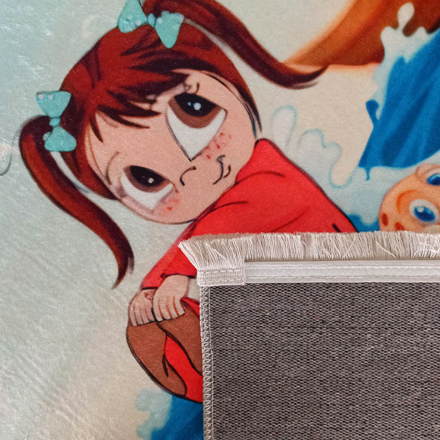 Dywan do pokoju dziecięcego przedstawiający morze i zwierzątka  9X