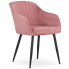 Różowe tapicerowane krzesło do jadalni - Puerto 3X