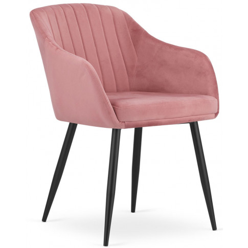 2 różowe krzesła welurowe do salonu sypialni puerto