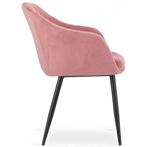 2x różowe aksamitne krzesło do nowoczesnej jadalni stolu gabinetu puerto