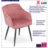 Infografika kompletu 2 sztuk welwetowych krzesel puerto roz