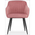 komplet 2 welurowych tapicerowanych różowych krzeseł do salonu puerto