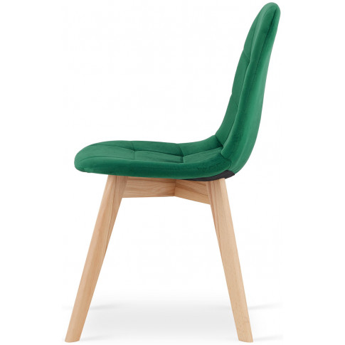 zestaw 4 sztuk zielonych aksamitnych krzeseł kiraz