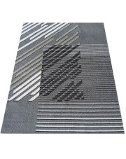 Szary nowoczesny dywan z wzorami - Drefo 4X w sklepie Edinos.pl