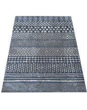 Niebieski dywan z nowoczesnymi wzorami - Drefo 9X w sklepie Edinos.pl