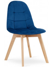 Granatowe tapicerowane nowoczesne krzesło - Kiraz 3X w sklepie Edinos.pl