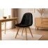 Czarne drewniane krzesło tapicerowane   Zitres 3X