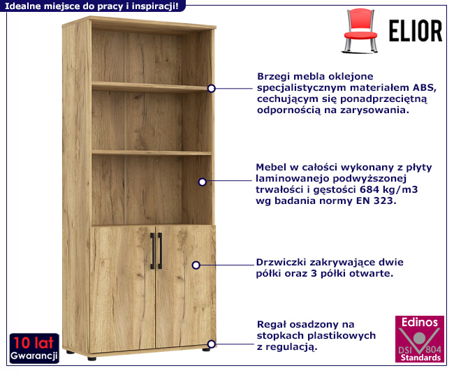 Biurowy regał Madix kolor dab craft