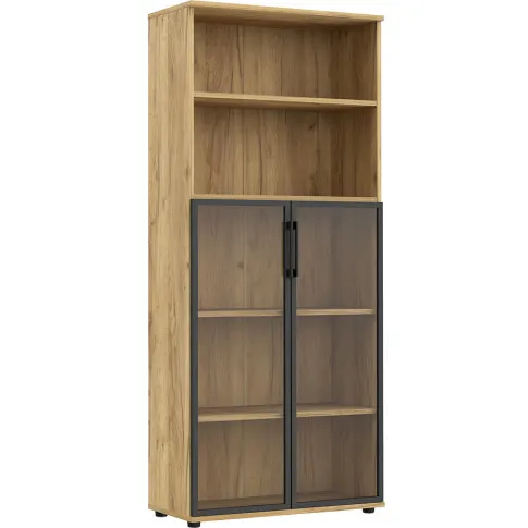 Regał biurowy Noven kolor dąb craft