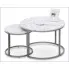 Marmurkowy zestaw stolików kawowych Naresto