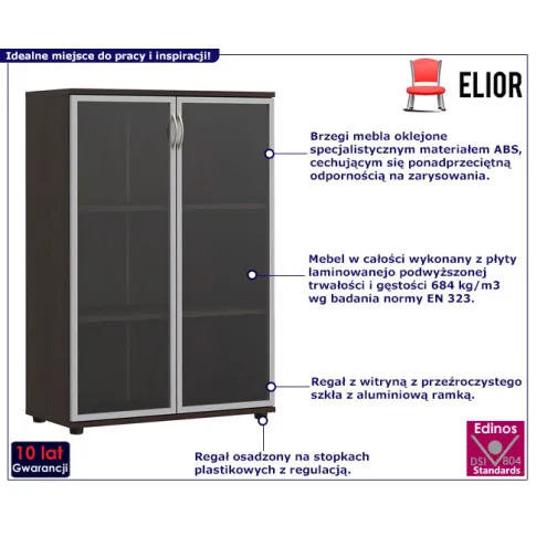 Regał biurowy Armir kolor wenge